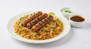 Seekh kebab biriyani