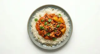 Chicken ticka masala con chawal