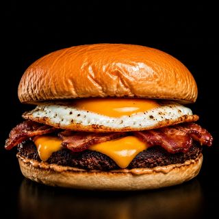Egg Bomb - Single smash, cheddar, Bacon e uovo