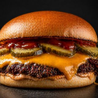 CheeSmash - Single smash, cheddar, cetrioli e ketchup