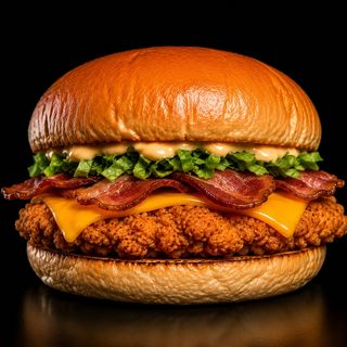 DirtyChicken - Pollo fritto, cheddar, Bacon e insalata