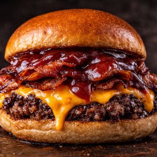 BaconSmash - Single smash, cheddar, Bacon di manzo affumicato e BBQ