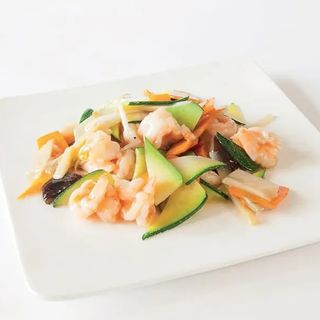 Gamberi con verdure