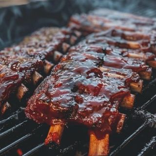 Ribs di maiale in salsa bbq
