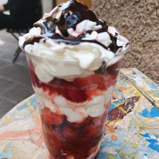 Fragole panna e cioccolato