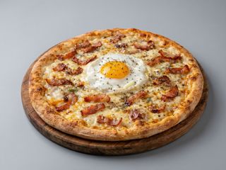 Pizza tonda  carbonara