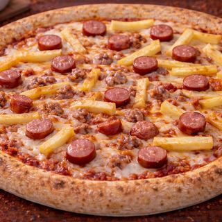 Pala di pizza - Patatine e wurstel