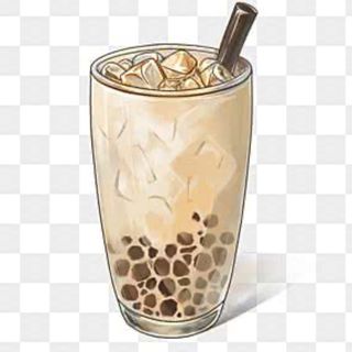 6. Matcha milk tea con tapioca