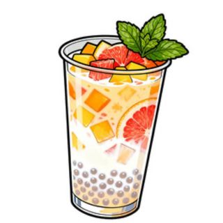 22. Bubble tea con frutta fresca Mista