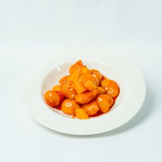 Pollo con salsa agrodolce