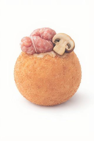Arancino con salsiccia e funghi 