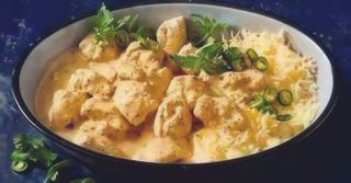White chicken korma