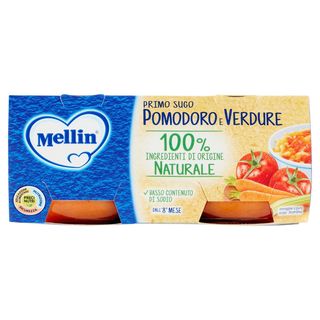 Mellin primo sugo pomodoro e verdure 2x80 gr