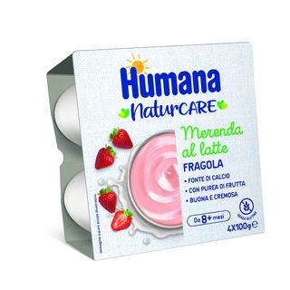 Humana merenda al latte e fragola