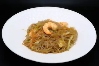 038 - Spaghetti di soia con gamberi