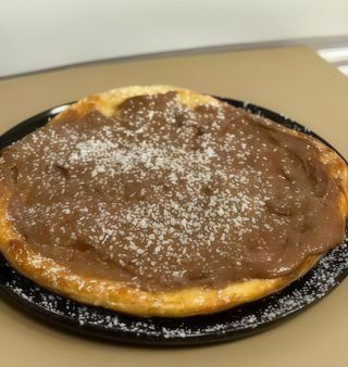 Covaccino alla nutella con granella di pistacchi