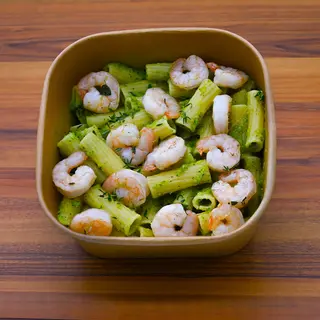 Pasta con crema di zucchine e mazzacolle cotte al forno L