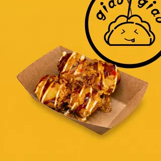 24. Takoyaki con Cipolla Croccante e Multi-Salsa - 4 pezzi