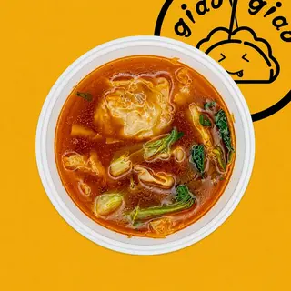 16. Wonton con Brodo di Carne di Maiale Piccante - 8 Pezzi