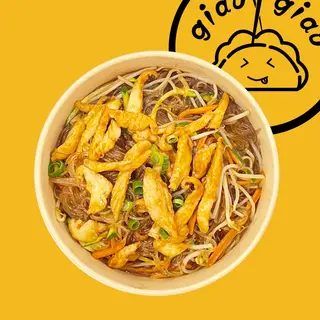 55. Spaghetti di soia con pollo