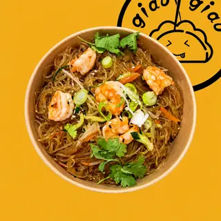 56. Spaghetti di soia con gamberetti