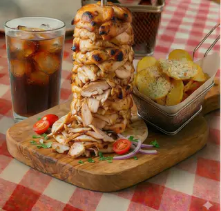 Menu di snack shawarma pollo