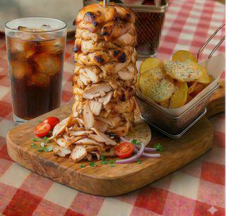 Menu di snack shawarma pollo