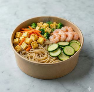 Spaghetti riso con gamberi