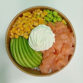 Poke salmon