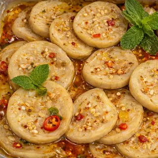 Melanzane a fette piccanti - 100g