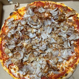 Pizza piatto con kebab