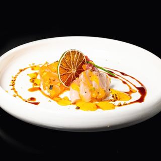 74.Sashimi burrata