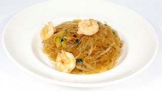 Spaghetti di soia gamberi