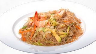 Spaghetti di soia frutti di mare