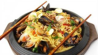 Spaghetti riso piastra