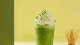 Matcha mochi tea