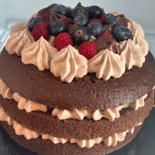 torta al cioccolato e panna al cioccolato