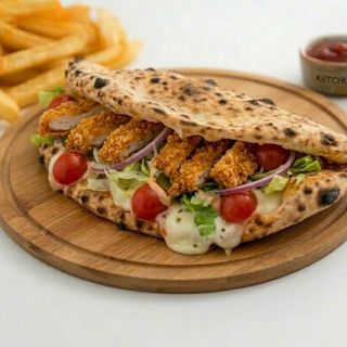 Pizza portafoglio pollo impanato