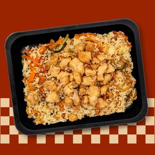 Riso pollo e verdure