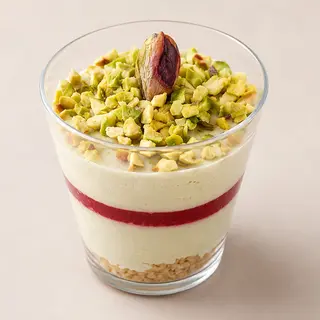Mini cheesecake al pistacchio e lampone