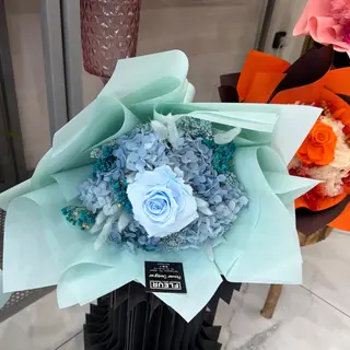 Bouquet stabilizzato celeste