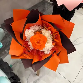 Bouquet stabilizzato arancione