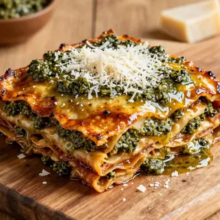 Lasagne pesto patate e fagiolini