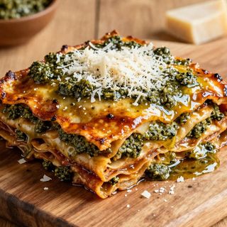 Lasagne pesto patate e fagiolini