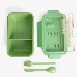 Tupper pranzo con posate - verde