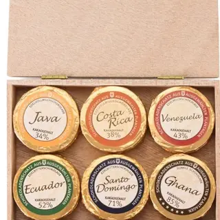“Chocolate for Wine” - 6 medaglioni cioccolato al latte e fondente