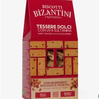Biscotti dolci all'uvetta vegani e biologici