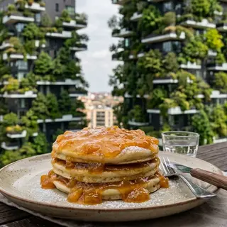 Pancakes con marmellata di albicocche