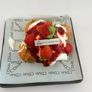 Box puff alla panna e fragola