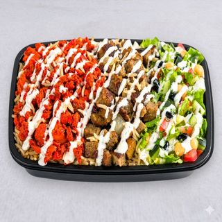 Piatto misto di pollo e agnello